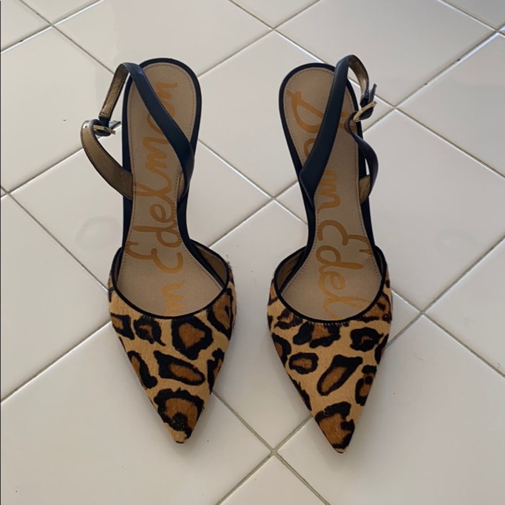 Sam Edelman Leopard Sling Back Pumps